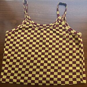 ARQ PIERROT Checkered cropped tank 2x